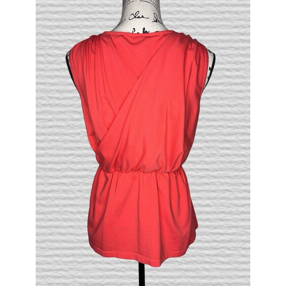 Sundance Crossover Sleeveless Blouse Womens MED Peach Draped Front Tank Top Boho - Picture 3 of 6